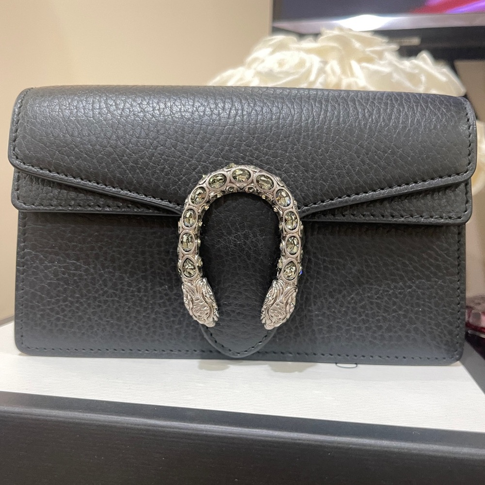 Gucci Dionysus Black Leather super mini Brand new with tags